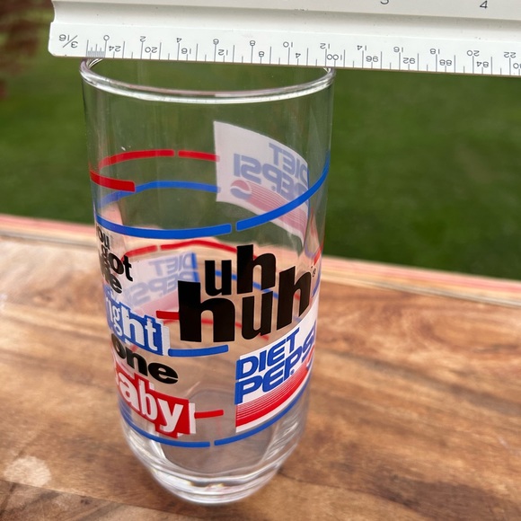Vintage Diet Pepsi You Got The Right One Baby Uh Huh Glass Cup Set of 2 - Picture 3 of 11